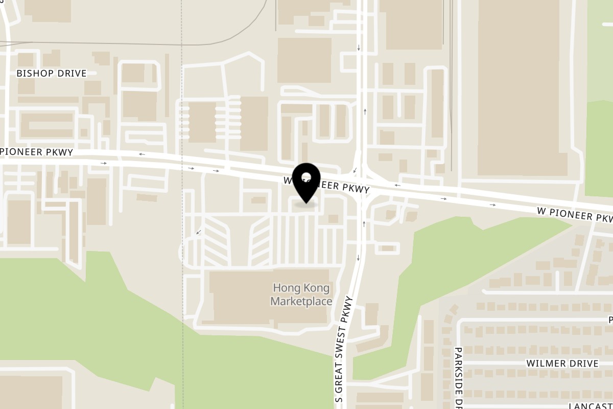 Map showing the location of Kol & Gia Bistro Studio on 2609 W Pioneer Pkwy in Grand Prairie